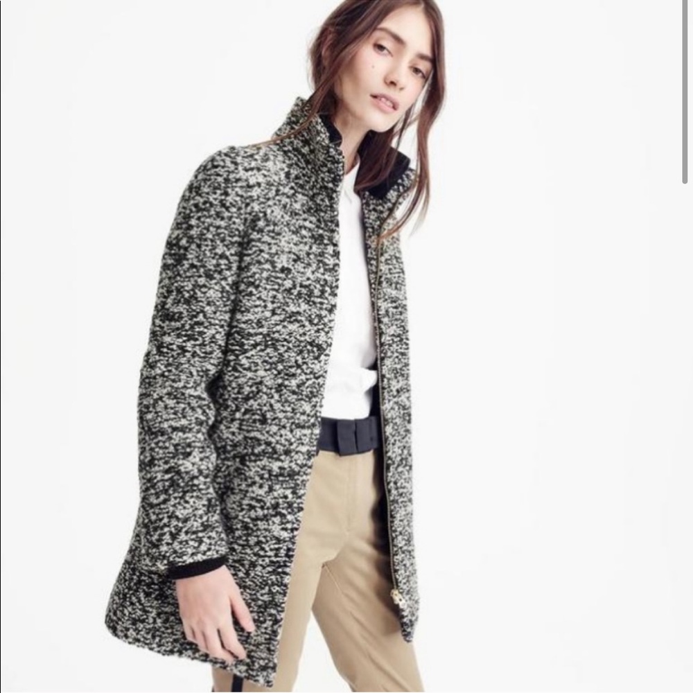 J Crew Lodge Coat in Speckled Boucle
